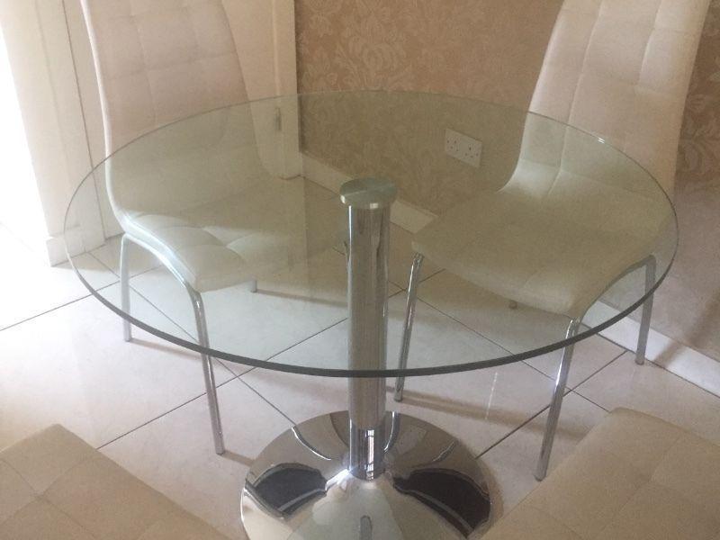 Glass Table and Chairs for sale