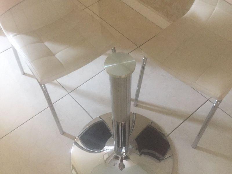 Glass Table and Chairs for sale