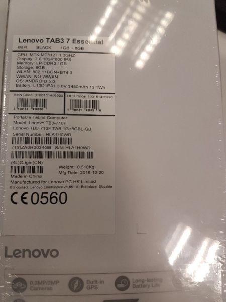 Lenovo Tab3 7Essential tablet!! Span new in the box!