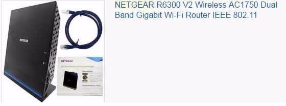 NETGEAR R6300 V2 Wireless AC1750 Dual Band Gigabit Wi-Fi Router IEEE 802.11