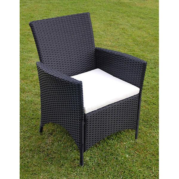 Black Poly Rattan Garden Furniture Set 1 Table 8 Chairs(SKU41282)