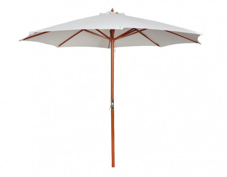 Outdoor Umbrellas & Sunshades : Parasol white 258 cm.(SKU40437)