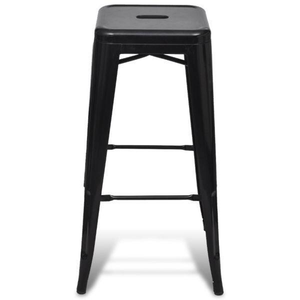 Table & Bar Stools : Bar Chair High Chair Bar Stool Square 2 pcs Black(SKU240926)