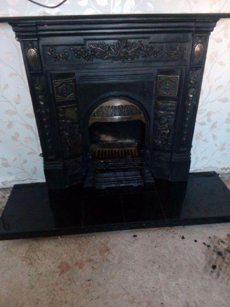 Fireplace with back boiler
