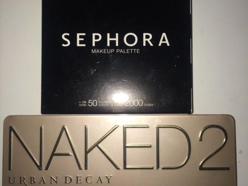 URBAN DECAY NAKED 2 & SEPHORA MAKEUP PALETTE FOR SALE