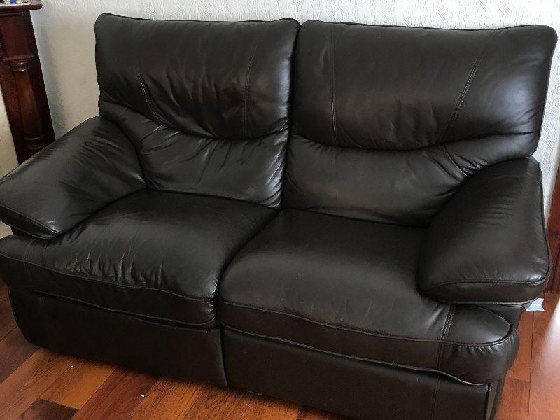 Recliner faux leather couch