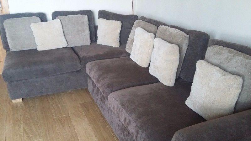 Corner fabric sofa