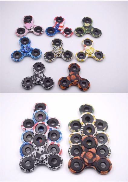 New Perfect Printer Camouflage Fidget Spinner Football Zebra Army Toy Tri Post & Wholesale Also