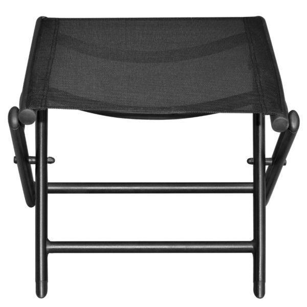 Outdoor Foot Rests : vidaXL Folding Footstool Aluminium 41x49.5x38 cm Black(SKU41742)