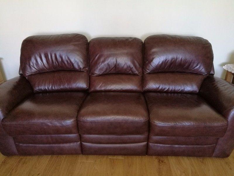 Three seater Italian leather couch