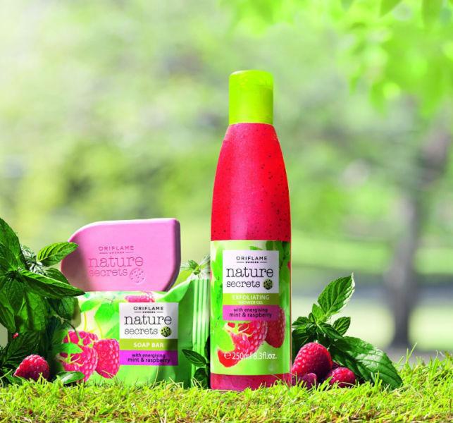 Love nature soap bar energising mint & raspberry