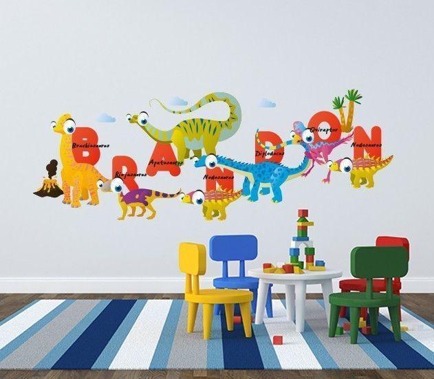 Dinosaur Alphabet Name Wall Decal