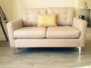Beige fabric 3&2 setter sofa as new