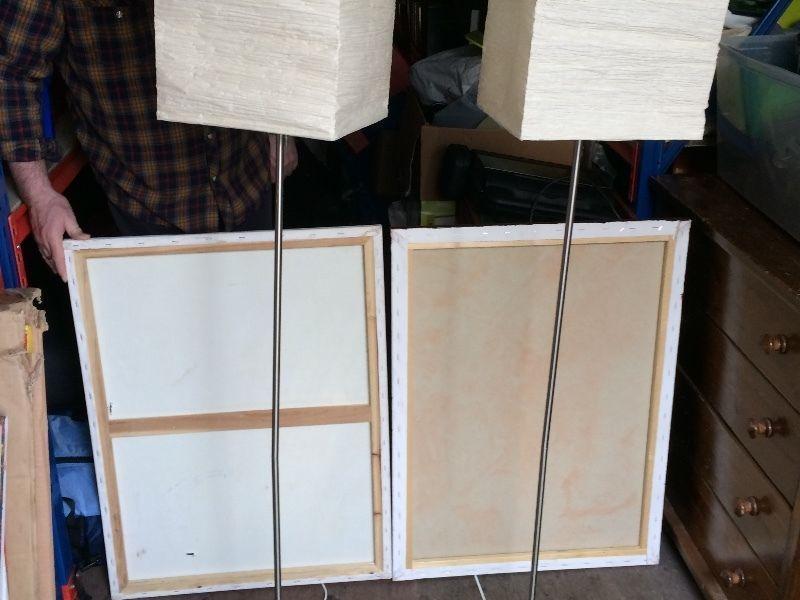 2 standing lamps