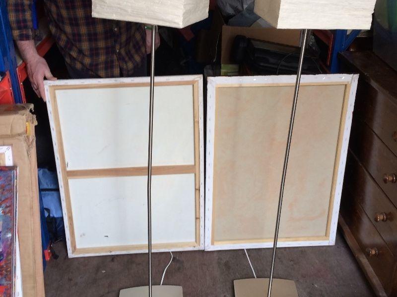 2 standing lamps