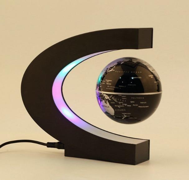C shape World Map Decoration with LED Light