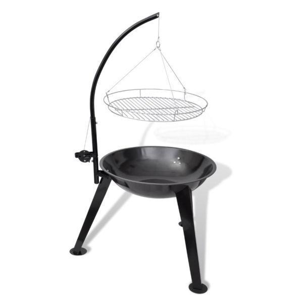 Outdoor Grills : BBQ Stand Charcoal Barbecue Hang Round(SKU40715)