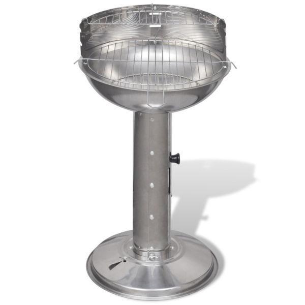 Outdoor Grills : Stainless Steel Pedestal Round Charcoal BBQ Grill(SKU41255)