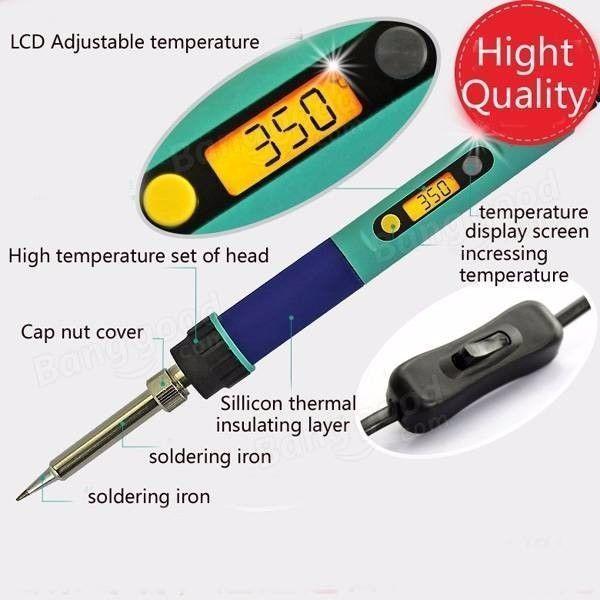 Temperature Adjustable, Digital Display Electric Soldering Iron