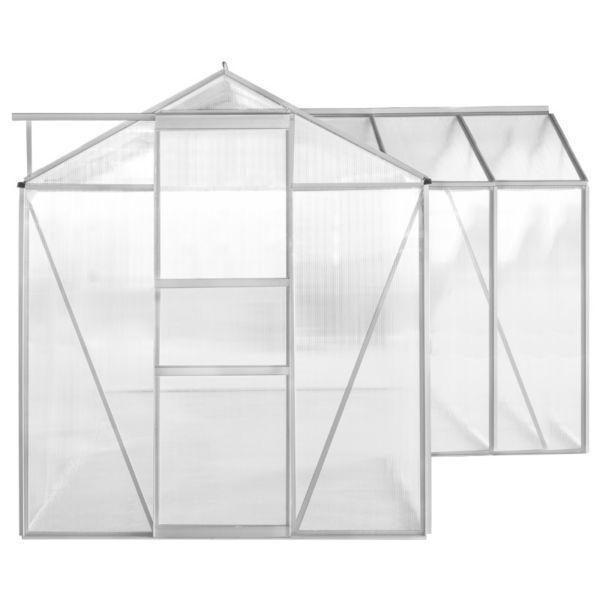 Greenhouses : Aluminium Greenhouse 2 Sections with Hollow Panel(SKU41628)