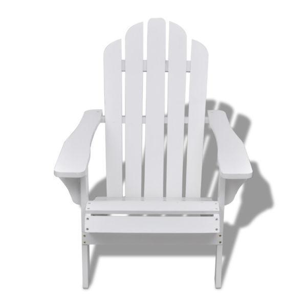Outdoor Chairs : Wood Chair Living Room Garden Chair White(SKU40860)