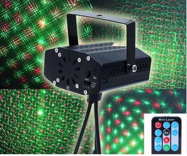 Mini laser DJ stage light projector with remote controller
