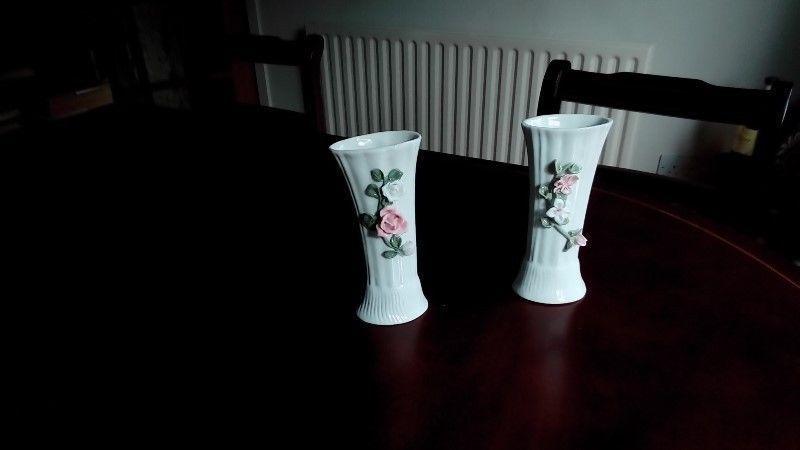 Two handmade Irish pottery vases