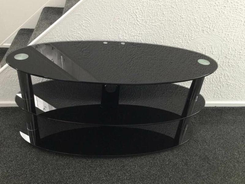 Glass television audio TV stand