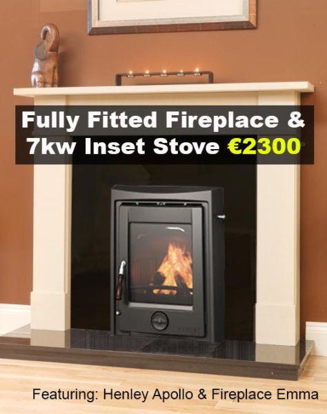 Fully Fitted Fireplace & 7kw Inset Stove Special Deal