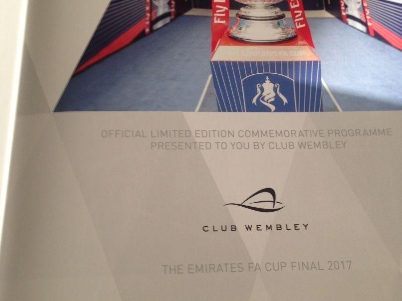 Arsenal v Chelsea fa cup final Limited edition programme
