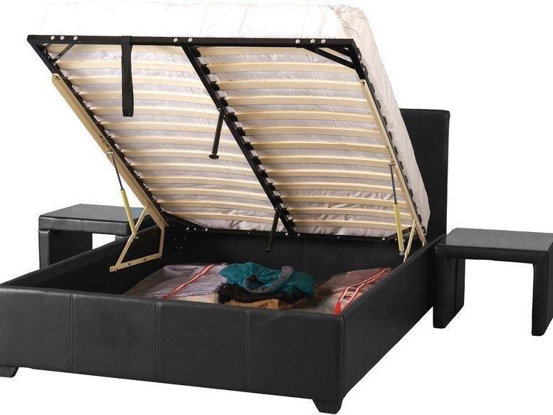 Double ottoman storage bed