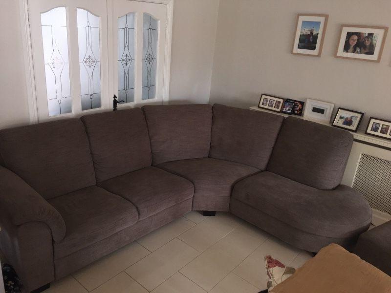 Brown, corner sofa for sale