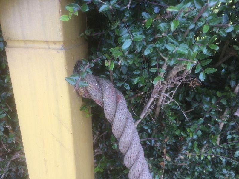 Rope & posts for around decking garden ect.1