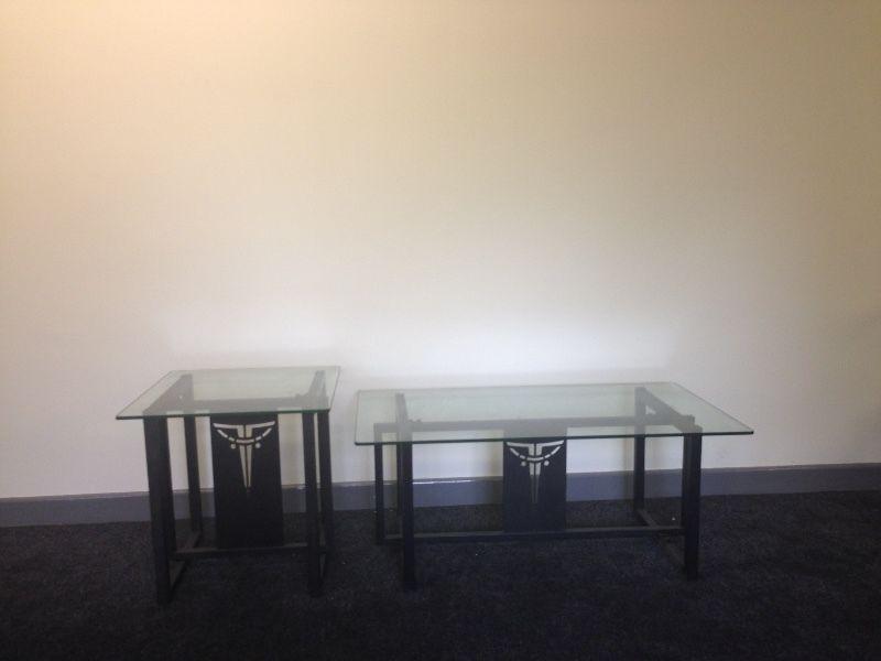 Glass table set