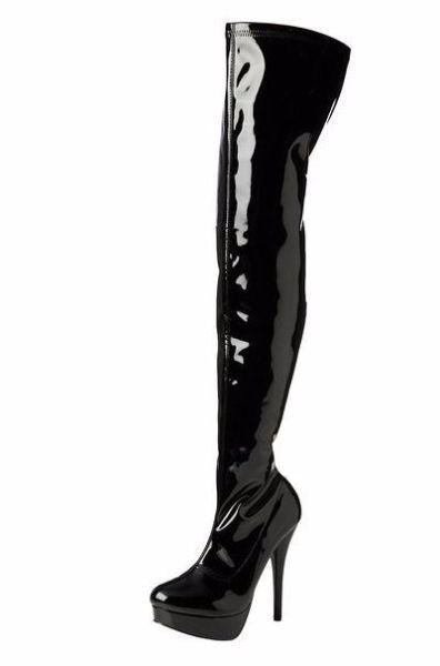 Black Thigh High Boots Size 10