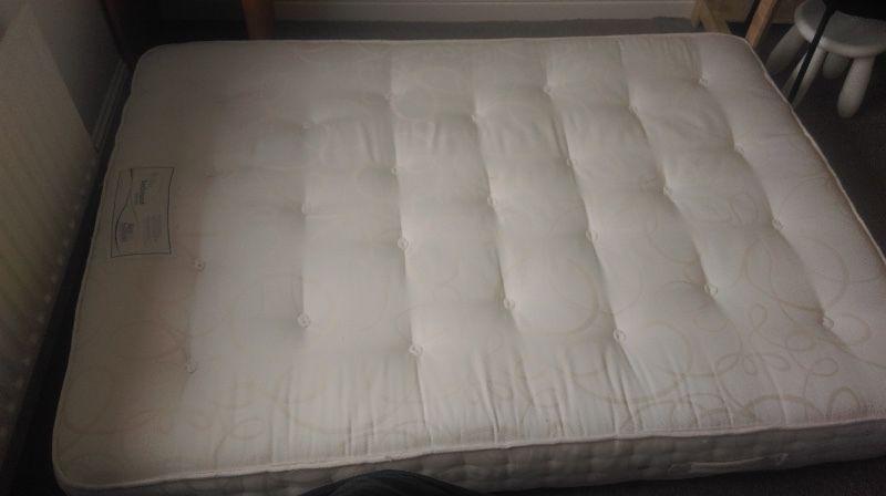 Double bed mattress plus pillows and duvet