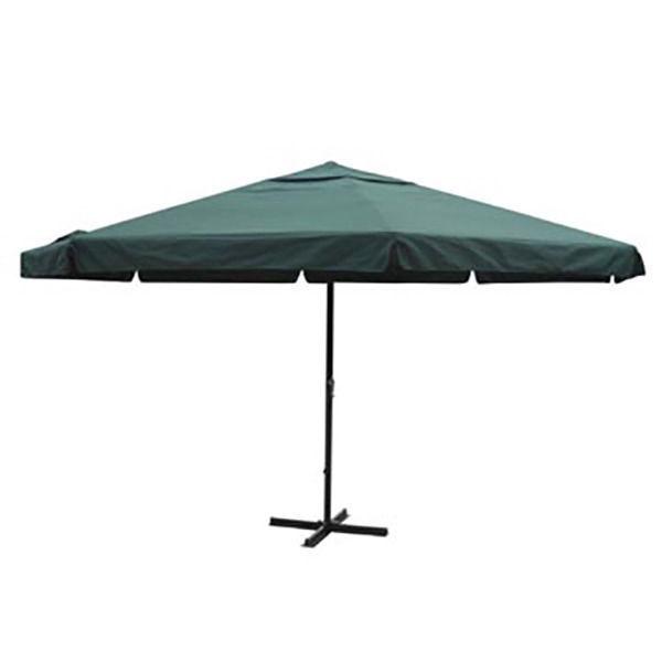 Outdoor Umbrellas & Sunshades : Parasol Samos 500 cm. Aluminium Green(SKU40302)