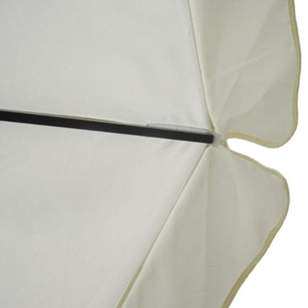 Outdoor Umbrellas & Sunshades : Parasol Samos 500 cm. Aluminium White(SKU40301)