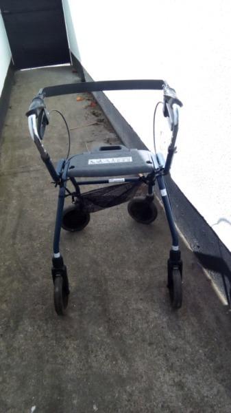 Disabled walking frame on wheels