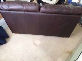 2 Seater Brown Leather Couch