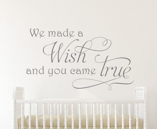 We Made a Wish Wall Decal Sticker