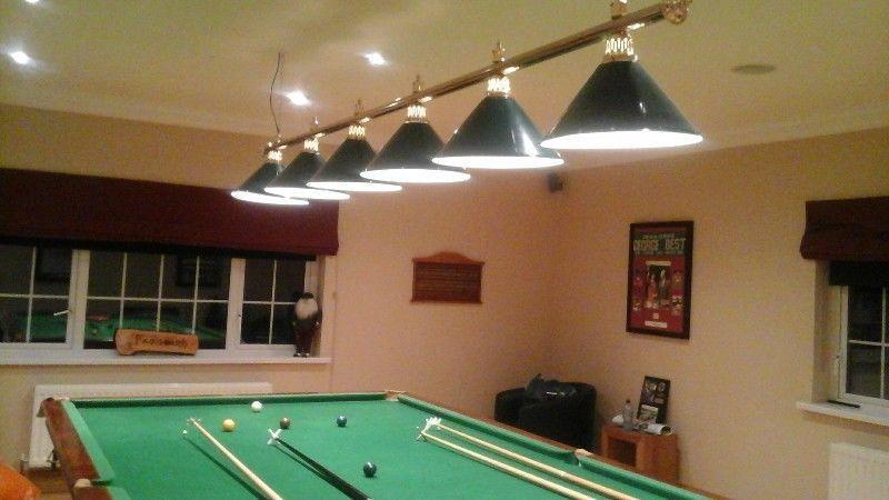 full size re conditioned Riley snooker table with accessories