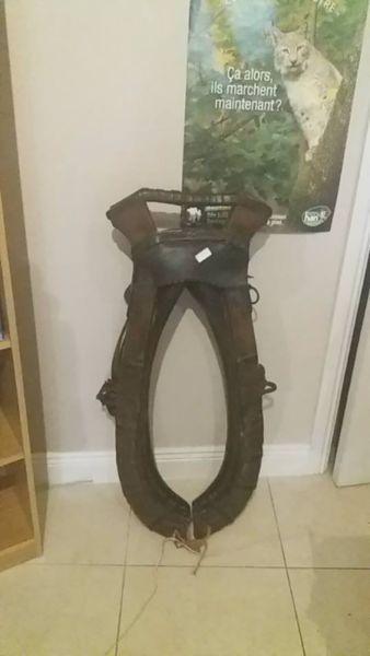 old horse collar in leather good state