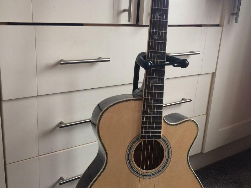Martin Smith acoustic Guitar with stand