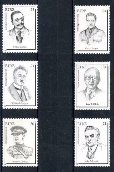 Irish Stamps - Statesmen of  Series - Complete Set : Mint Never Hinged - FREE POSTAGE