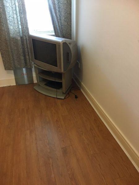 AVAILABLE FOR FREE- COUCH, SIDE TABLE, TV**AS PACKAGE