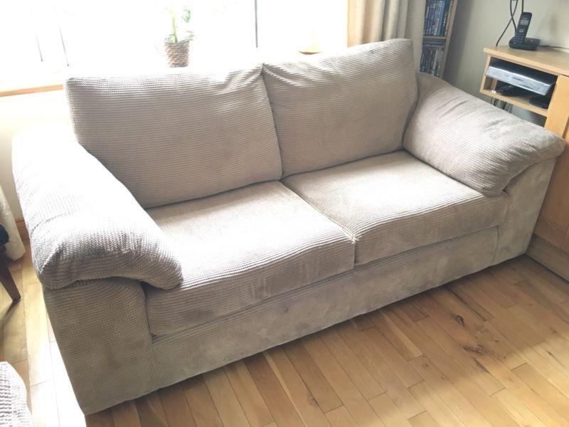 Luxury couches 3 seater, 2 seater and 1 seater with foot pouffe