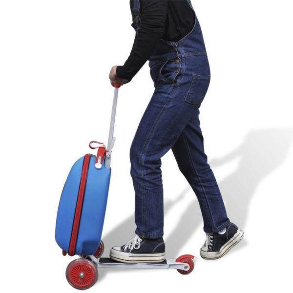 Riding Scooters : Blue Trolley Case with Scooter for Children(SKU90664)