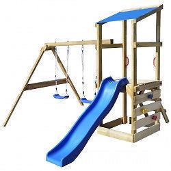 Playhouse Set with Ladder, Slide and Swings 290x260x235 cm(SKU272472)