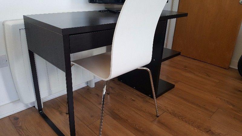 Black wooden IKEA Desk